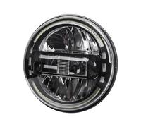 IMAWUHM Phares Pour Touring Pour Softail Pour Heritage Pour Street Pour Glide Pour Road Pour King Phare Projecteur LED Universel Pour Moto 5,75/7 Pouces 90 W Phare(7 inch Black)