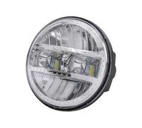 IMAWUHM Phares Pour Touring Pour Softail Pour Heritage Pour Street Pour Glide Pour Road Pour King Phare Projecteur LED Universel Pour Moto 5,75/7 Pouces 90 W Phare(5.75 inch Silver)