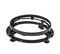 IMAWUHM Phares Support Montage D'anneau Phare Rond À LED 7 Pouces Pour Wrangler Pour FLD Pour Touring Pour Softail Accessoires Moto Voiture Phare(Black 1PCS)