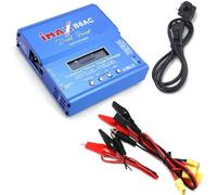 IMAX B6 AC RC Charger 80W B6AC 6A avec déchargement de Chargeur d'équilibre d'écran LCD Compatible avec Les Batteries Li-ION Life Lipo PB(B6AC XT60 Plug)