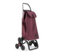 IMAX MF - Chariot de course Pliable - 6 roues - Aubergine - Spacieux et pratique, cadre robuste en aluminium, sac résistant à l’eau