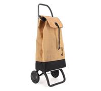 IMAX YUTE MF - Chariot de course Rolser 2 roues - Toile de jute bicolore - Châssis noir