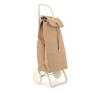 IMAX YUTE MF - Chariot de course Rolser 2 roues Toile de jute - Châssis blanc