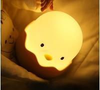 iMay Veilleuse Enfant,Veuillez Nuit BéBé avec Fonction de Gradation Tactile Lampe, Veilleuse Portable Rechargeable Veilleuse pour Chambre de Bébé,Minuterie 30/60 minutes (poulet coquille d'oeuf)
