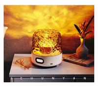 iMay Veilleuse Musicale et Lumineuse, Veilleuse Bébé Lampe de Chevet Sans Fil, Télécommande, Bruit Blanc 3 Modes 16 Vagues d'eau Dynamiques, Transparentes, Bluetooth, Rechargeable et Dimmable (A)