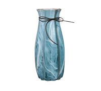 IMAYA - Vase en céramique couleur marbre bleu ciel H27.5 cm