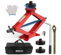 IMAYCC Kit de Cric Voiture pour Tesla Model 3/Y/S/X, 2500KG-Cric à Ciseaux pour Tesla avec 2Tesla Jack Pad en Caoutchouc,Poignée à cliquet et Clé à Molette etc,Set de Tools Cric de Levage pourTesla