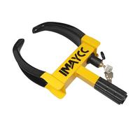 IMAYCC Sabot de roue antivol avec 10 trous de réglage et noyau en cuivre - Serrure de sécurité pour pneus de 19 à 32 cm de large - Pour caravane, camping-car