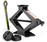 IMAYCC Universel Cric Voiture 3T/3000KG, Crique Voiture avec 2 Tampon Caoutchouc, Évite Les Rayures sur la Carrosserie, Portable Cric de Levage avec Clé pour Écrous de Roue,Emergency Tool