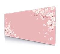 IMAYONDIA Grand tapis de souris de jeu japonais rose, motif fleurs de cerisier avec base en caoutchouc antidérapant, décoration de bureau pour femme, sous-main pour travail, jeux, bureau, 80 x 30 cm -