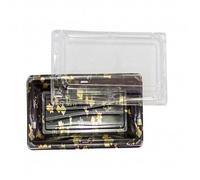 IMBALLAGGI ALIMENTARI Lot de 25 récipients + couvercle transparent pour plats à emporter aliments pour petits gâteaux Sashimi et sushi SUSHIBOX