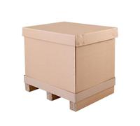 Imballaggi Point - Caisse en carton fond+couvercle 116,5 x 77,5 x 60 cm (fond 120 x 80 x 11) - Idéal pour le stockage, les foires, les archives et les expéditions sur palettes - Lot de 3 pièces