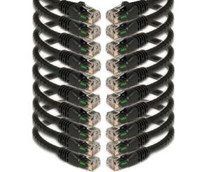 iMBAPrice 10 'Cat5e réseau Ethernet Patch Cable, Lot de 10, Noir (IMBA-cat5-10bk-10pk)