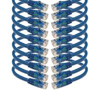 iMBAPrice 25 'Cat5e réseau Ethernet Patch Cable, Lot de 10, Bleu (IMBA-cat5-25bl-10pk)