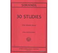 IMC SIMANDL F - 30 STUDIES FOR DEVELOPMENT OF TONE - CONTREBASSE Educational books Doublebass by SIMANDL (9-May-1905) Sheet music