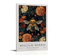 IMCAY William Morris Flowers and Bees Poster mural Impression photo moderne Décoration de chambre familiale 40 x 60 cm