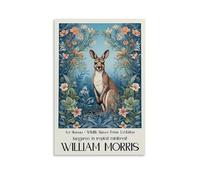 IMCAY William Morris's Flowers and Kangaroos Peinture Art Poster Peinture décorative Toile Art mural Salon Poster Chambre Peinture 30 x 45 cm