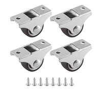 IMCCZONY 4 PièCes Mini Roulettes Roulettes de Meubles Petites Roulettes Fixes de 25 Mm Roulettes Mobiles Directionnelles Roulettes Mobiles pour Meubles