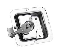 IMCCZONY La BoîTe à Outils de RV de Camion d'acier Inoxydable Verrouille Le Loquet de PoignéE de Palette de Porte de Remorque Serrures de Palette Antivol avec 2 CléS