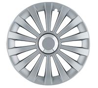 IMDICAR - Lot de 4 enjoliveurs 14 pouces Méridian argent avec insert chrome IMDICAR - Réf. 141032