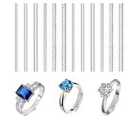 IME Lot de 12 ajusteurs de taille de bague, espaceur invisible transparent, baguier pour bagues lâches, ajusteur de taille plus petite