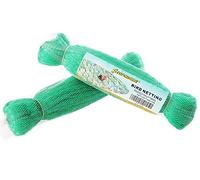 IME Lot de 2 filets anti-oiseaux pour jardin, protection des vignes, fruits, légumes, fleurs, plantes, clôtures réutilisables, vert, 2 x 10 m