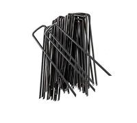 IME Lot de 20 piquets de jardin en forme de U pour sécuriser la pelouse, la ferme, les mauvaises herbes, les paysages, etc. 15 cm