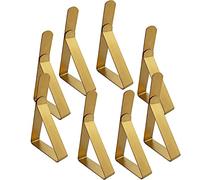 IME Lot de 8 pinces à nappe réglables en acier inoxydable pour fixer la nappe à la maison, salle à manger, pique-nique, fête de mariage, doré
