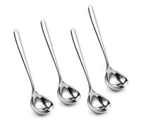 IMEEA Ensemble de 4 louches IMEEA en acier inoxydable SUS304 de 20,5cm, lavables au lave-vaisselle. Idéal pour les restaurants, la cuisine et les fêtes