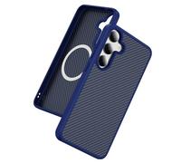 IMEIKONST Carbon Fiber Coque pour Samsung Galaxy S26, Mince Durable et Antidérapant Doux au Toucher Magnétique Étui TPU Bumper Housse de Protection pour Samsung S26. Bleu Foncé TXW