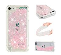 IMEIKONST Coque Compatible avec iPod Touch 7 Étui, Sables Mouvants Liquides Brillants Très Mince Transparente Silicone Antichoc TPU Bumper Housse pour iPod Touch 6 / Touch 5. Star Pink YBW
