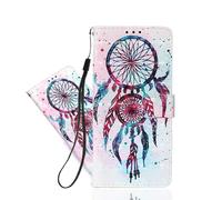 IMEIKONST Coque Compatible avec Redmi Note 14 4G 3D Simili Cuir Magnétique Porte Carte Étui à Rabat Portefeuille Pochette Housse Stand Anti-Choc Coque pour Redmi Note 14 4G. Blue Campanula YB