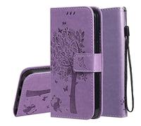 IMEIKONST Coque pour Huawei Honor 8X, Housse Porte Cartes Portefeuille Cuir Pochette Fermeture Magnétique Anti-Choc Étui à Rabat Compatible avec Huawei Honor 8X. Wish Tree Lavender KT1
