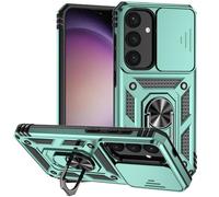 IMEIKONST Coque pour Samsung Galaxy S25, 360° Full Protection de la Caméra en PC Dur Antichoc Renforcée Armor Heavy Duty Antichoc Bumper Housse Etui pour Samsung S25. Vert JXT