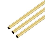 iMeistek Lot de 3 tubes en laiton, 300 mm de long, 7 mm de diamètre extérieur et 0.2 mm d'épaisseur de paroi, la décoration, les loisirs créatifs