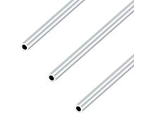 iMeistek Lot de 3 tubes ronds en aluminium 6063, 9 mm de diamètre extérieur x 5 mm DI x 300 mm de long, tubes ronds en aluminium sans couture pour modélisme, industriel