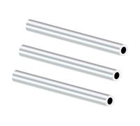 iMeistek Lot de 3 tubes ronds en aluminium 6063, diamètre extérieur 10 mm, diamètre intérieur 6 mm, longueur 150 mm, tuyau rond en aluminium pour bricolage, modèle industriel