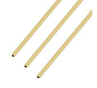 iMeistek Lot de 3 tubes ronds en laiton, 4 mm de diamètre extérieur et 0,75 mm d'épaisseur de paroi de 300 mm de long pour loisirs créatifs