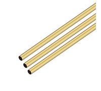 iMeistek Lot de 3 tubes ronds en laiton de 300 mm de long, 5 mm de diamètre extérieur, 0,2 mm d'épaisseur de paroi, pour la maison, le jardinage, la décoration, les travaux manuels