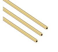iMeistek Lot de 3 tubes ronds en laiton, longueur 300 mm, diamètre extérieur 5 mm, épaisseur 1 mm, tube droit sans couture pour travaux manuels