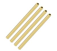 iMeistek Lot de 4 tubes en laiton, 5 mm de diamètre extérieur x 1 mm d'épaisseur de paroi, 200 mm de long, tubes droits sans couture pour loisirs créatifs