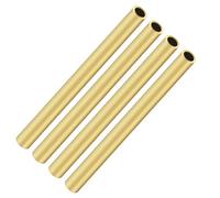 iMeistek Lot de 4 tubes en laiton, 8 mm de diamètre extérieur x 1 mm d'épaisseur de paroi, 200 mm de long, tubes droits en métal sans couture pour loisirs créatifs