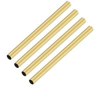 iMeistek Lot de 4 tubes ronds en laiton, 6 mm de diamètre extérieur x 0,2 mm d'épaisseur de paroi de 200 mm de long, tubes ronds sans couture pour loisirs créatifs