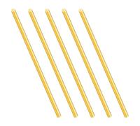 iMeistek Lot de 5 tiges rondes en laiton massif pour tour, bar, bricolage, 3 mm, longueur : 150 mm