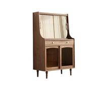 IMEITE Armoire À Café Buffet Chinois en Noyer Noir, Armoire à vin rétro, Console de Restaurant, Armoire latérale avec Armoire Buffet avec Rangement