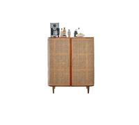 IMEITE Armoire À Café Buffet en Bois et rotin for Chambre à Coucher, Armoire de Rangement Moderne Contre Le Mur, Basse for séjour chez l'habitant Buffet avec Rangement(95x42.5x125cm)