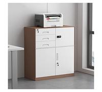 IMEITE Armoire de rangement pour bureau avec serrure, casier pour la maison et le bureau, 3 tiroirs pour lettres/documents de format A4, documents juridiques, dossiers (couleur café) armoire de