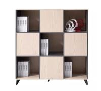 IMEITE Armoire de Rangement pour Bureau Classeur en Bois Massif, Armoire de Rangement à Grille Neuf carrés, classeur Simple, adapté au Bureau, la Chambre Coucher, Salon, etc Classeur Vertical