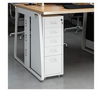 IMEITE Armoire de Rangement pour Bureau Classeur Fin avec Serrure, classeur Mobile en métal à 5 tiroirs for Format légal/Lettre/A4, for Bureau Domicile Classeur Vertical(A)