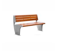 IMEITE Banc Extérieur Chaise De Parc Extérieure, Banc en Acier Inoxydable, Siège Loisirs for Cour, Fer Forgé avec Dossier, Publique Banc De Jardin(B 180CM)